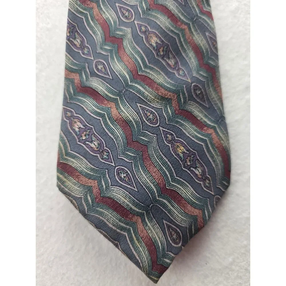 Christian Dior Vintage VTG Mens Tie Multi Color